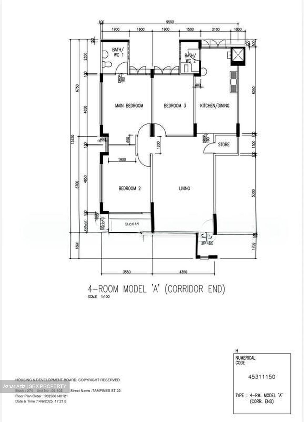 Blk 274 Tampines Street 22 (Tampines), HDB 4 Rooms #567187631